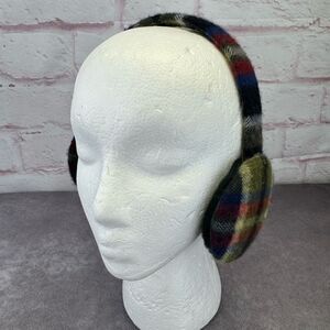 Burberry Check Cashmere Plaid Earmuffs Multicolor